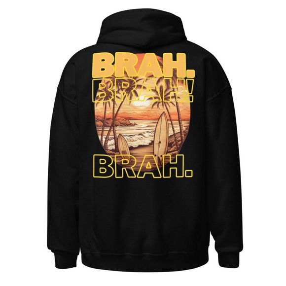 Trendy Custom Aesthetic Oversized Preppy Quote Hoodie | MUDPUPs BRAH.BRAH!BRAH. - Picture 10 of 10